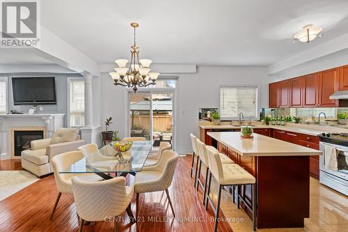 28 Powell Drive, Brampton, ON - Indoor Photo Showing Dining Room With Fireplace