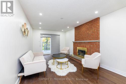 46 Kingknoll Drive, Brampton, ON - Indoor Photo Showing Living Room With Fireplace