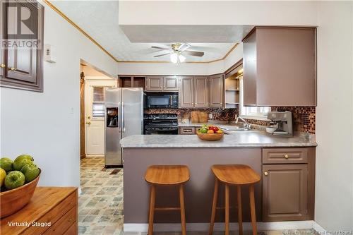 5 Holmes Road, Grand Lake, NB - Indoor Photo Showing Kitchen With Double Sink