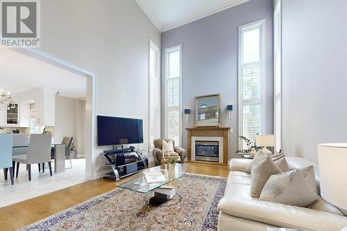 64 Woodland Hills Boulevard, Aurora, ON - Indoor Photo Showing Living Room With Fireplace