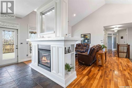 106 Mission Ridge, Aberdeen Rm No. 373, SK - Indoor Photo Showing Living Room With Fireplace