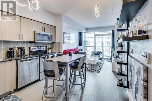 1313 - 55 Speers Road, Oakville, ON - Indoor Photo Showing Kitchen With Stainless Steel Kitchen