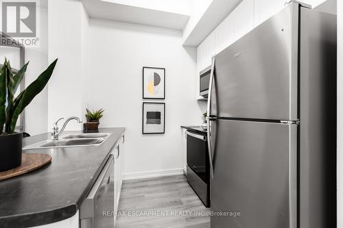 1203 - 470 Dundas Street E, Hamilton, ON - Indoor Photo Showing Kitchen With Stainless Steel Kitchen With Double Sink