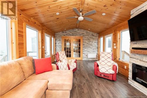 23 Camelot, Moncton, NB - Indoor Photo Showing Living Room With Fireplace