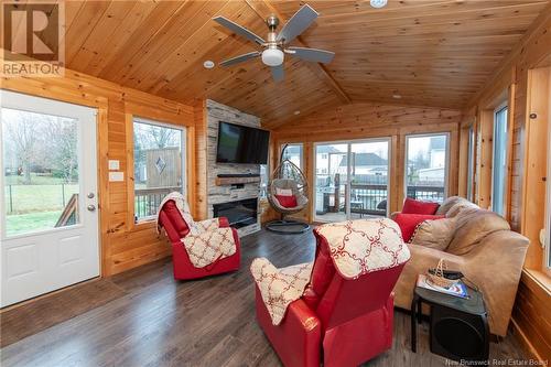 23 Camelot, Moncton, NB - Indoor Photo Showing Living Room With Fireplace