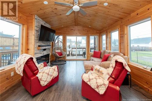 23 Camelot, Moncton, NB - Indoor Photo Showing Living Room With Fireplace