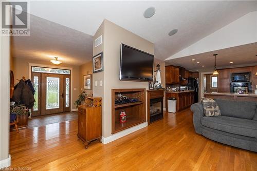 217890 Concession 3 Road, Georgian Bluffs, ON - Indoor Photo Showing Living Room With Fireplace