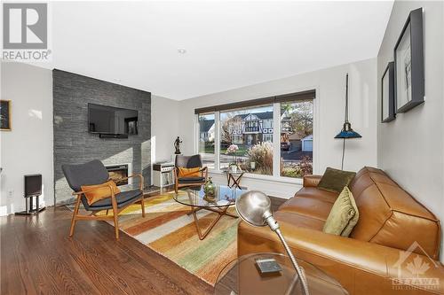 1245 Cheverton Avenue, Ottawa, ON - Indoor Photo Showing Living Room With Fireplace