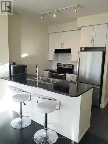 907 - 4065 Brickstone Mews, Mississauga, ON - Indoor Photo Showing Kitchen With Double Sink