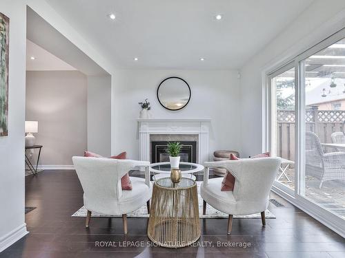 14 Grand Forest Dr, Barrie, ON - Indoor Photo Showing Living Room With Fireplace