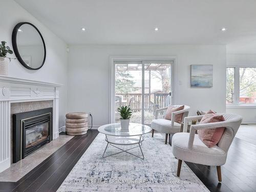 14 Grand Forest Dr, Barrie, ON - Indoor Photo Showing Living Room With Fireplace