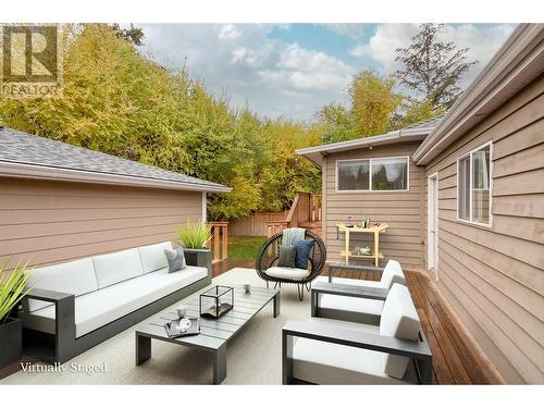 Unit #1 Outdoor deck (STAGED PHOTO) - 1365 Mountainview Street Unit# 1&2, Kelowna, BC - Outdoor With Deck Patio Veranda With Exterior