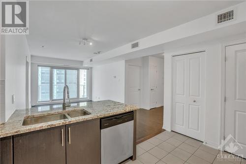 242 Rideau Street Unit#802, Ottawa, ON - Indoor Photo Showing Kitchen With Double Sink