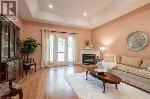 44 Greentrail Drive, Hamilton, ON - Indoor Photo Showing Living Room With Fireplace