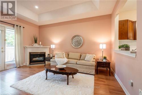 44 Greentrail Drive, Hamilton, ON - Indoor Photo Showing Living Room With Fireplace