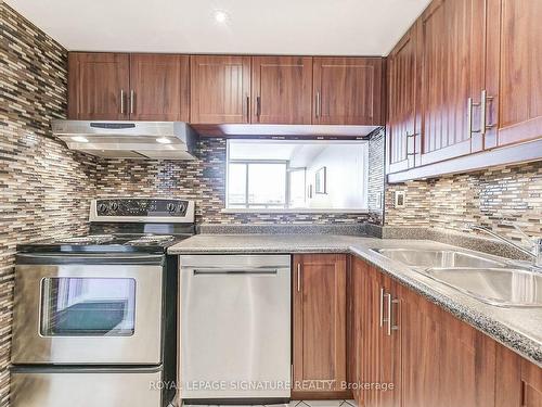 1203-75 King St E, Mississauga, ON - Indoor Photo Showing Kitchen With Double Sink