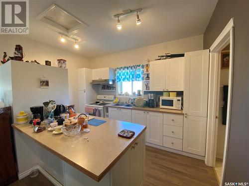 1403 Centre Street, Cadillac, SK - Indoor Photo Showing Kitchen With Double Sink