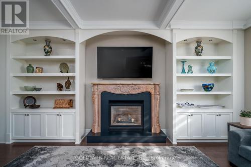 215 Thomson Creek Boulevard, Vaughan, ON - Indoor Photo Showing Living Room With Fireplace