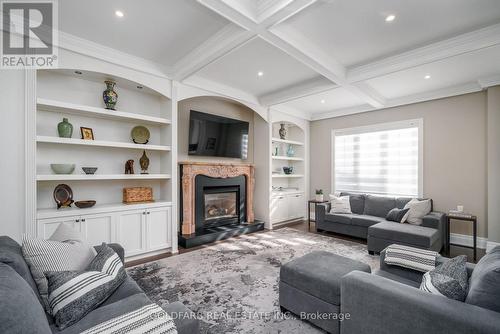 215 Thomson Creek Boulevard, Vaughan, ON - Indoor Photo Showing Living Room With Fireplace