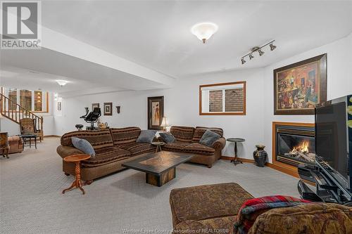 4272 Patrick Avenue, Windsor, ON - Indoor Photo Showing Living Room With Fireplace