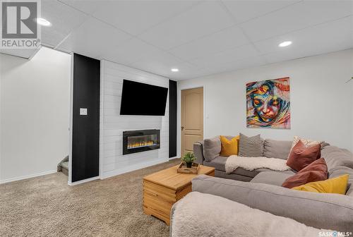 111 663 Beckett Crescent, Saskatoon, SK - Indoor Photo Showing Living Room With Fireplace