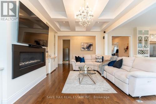 16 Layton Street, Brampton, ON - Indoor Photo Showing Living Room With Fireplace