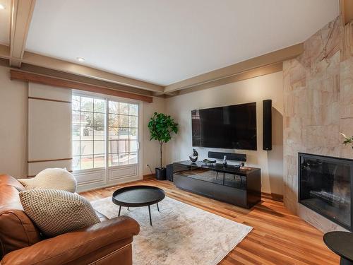 Salle familiale - 3045 Rue Michaud, Brossard, QC - Indoor Photo Showing Living Room With Fireplace