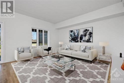 Virtually Staged - 320 Montee Outaouais Street Unit#301, Rockland, ON - Indoor Photo Showing Living Room