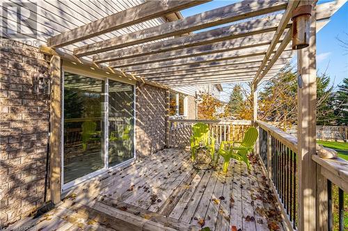 Wooden terrace featuring a pergola - 613 Black Street, Fergus, ON - Outdoor With Deck Patio Veranda