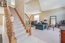 Tiled living room with high vaulted ceiling - 613 Black Street, Fergus, ON  - Indoor Photo Showing Other Room 