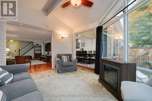 61 Heaslip Terrace, Toronto, ON - Indoor Photo Showing Living Room With Fireplace