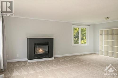 198 Woodroffe Avenue Unit#2, Ottawa, ON - Indoor Photo Showing Living Room With Fireplace