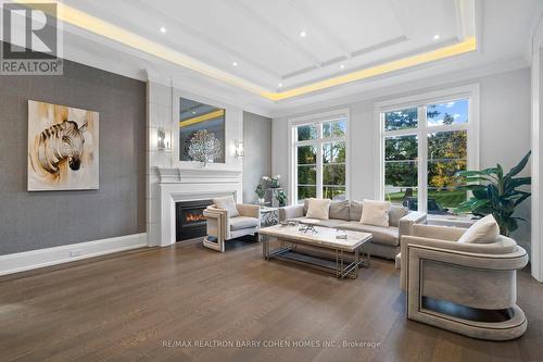 49 Rollscourt Drive, Toronto, ON - Indoor Photo Showing Living Room With Fireplace