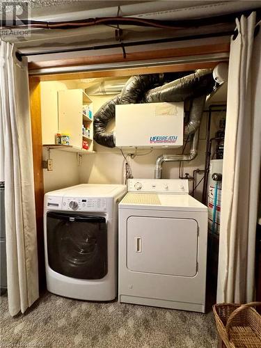 Laundry in the Lower Level (Gas Dryer) - 34 Archibald Place, Southampton, ON - Indoor Photo Showing Laundry Room