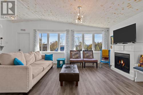 248 Main Road, Bellevue Beach, NL - Indoor Photo Showing Living Room With Fireplace