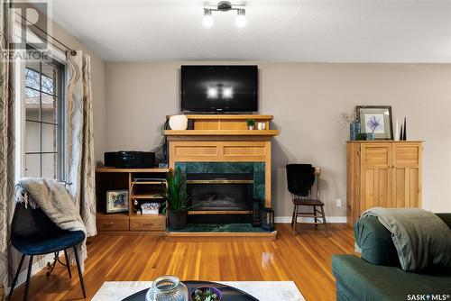 2708 Thornton Avenue, Regina, SK - Indoor Photo Showing Living Room With Fireplace