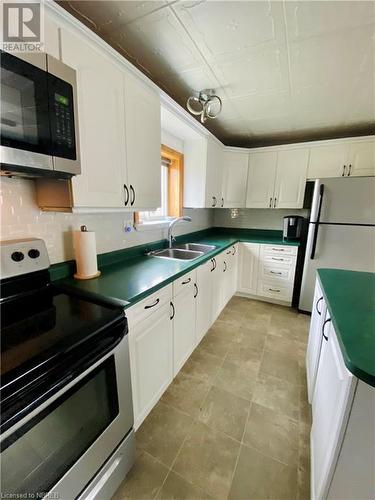 224 Salter Street, Sturgeon Falls, ON - Indoor Photo Showing Kitchen With Double Sink