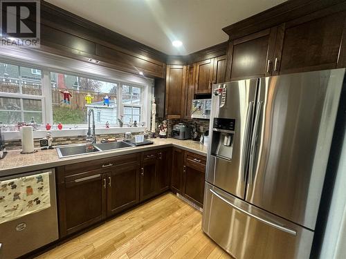 9 Memorial Avenue, Grand Falls-Windsor, NL - Indoor Photo Showing Kitchen With Double Sink