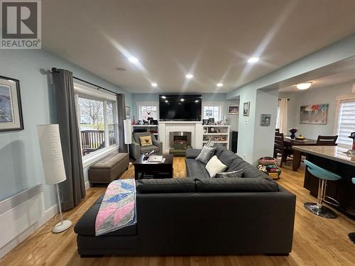 9 Memorial Avenue, Grand Falls-Windsor, NL - Indoor Photo Showing Living Room With Fireplace