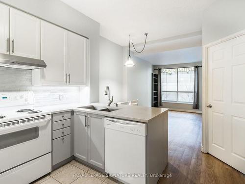 203-55 Bloor St E, Toronto, ON - Indoor Photo Showing Kitchen With Double Sink