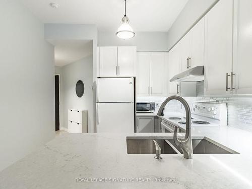 203-55 Bloor St E, Toronto, ON - Indoor Photo Showing Kitchen With Double Sink