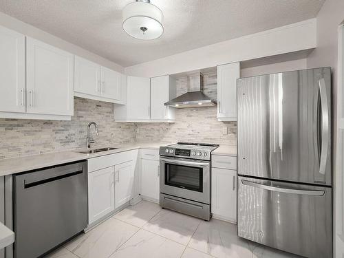 Kitchen - 407-2320 Rue Ward, Montréal (Saint-Laurent), QC - Indoor Photo Showing Kitchen With Double Sink With Upgraded Kitchen