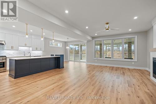 Lot 1 Anchor Road, Thorold (561 - Port Robinson), ON - Indoor Photo Showing Kitchen With Fireplace With Upgraded Kitchen