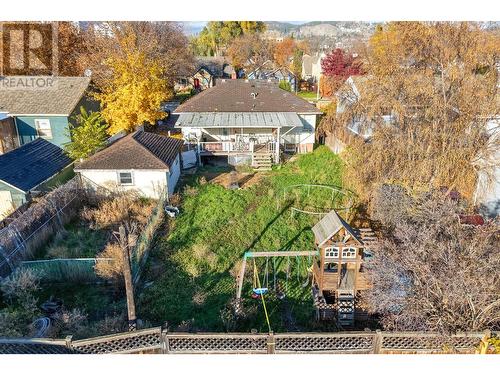 Aerial view backyard - 799 Sutherland Avenue, Kelowna, BC 