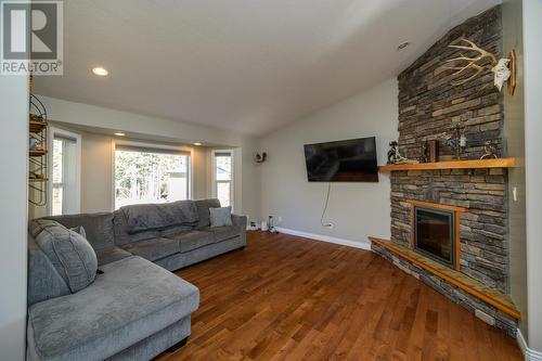 3885 Spiritwood Road, Prince George, BC - Indoor Photo Showing Living Room With Fireplace