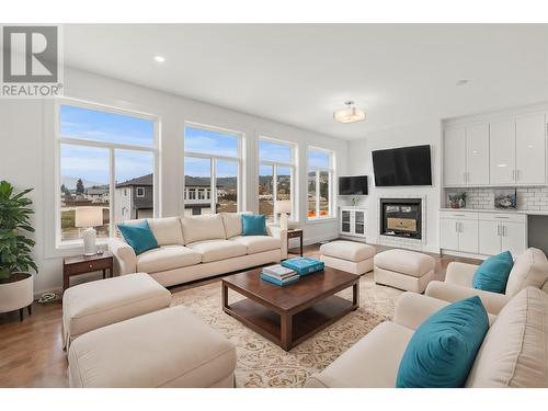 2217 Heitman Street, Enderby, BC - Indoor Photo Showing Living Room With Fireplace