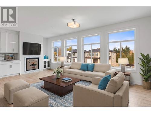 2220 Heitman Street, Enderby, BC - Indoor Photo Showing Living Room With Fireplace