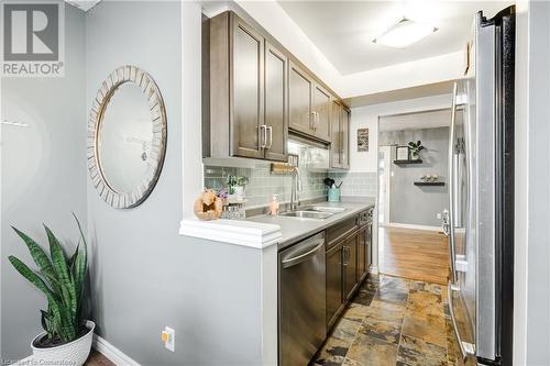 39 Blandford Street Unit# 1, Woodstock, ON - Indoor Photo Showing Kitchen With Double Sink