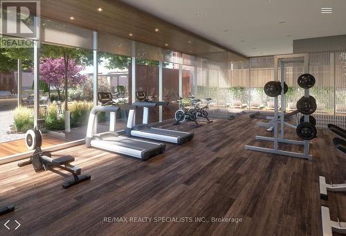 810 - 21 Park Street E, Mississauga, ON - Indoor Photo Showing Gym Room