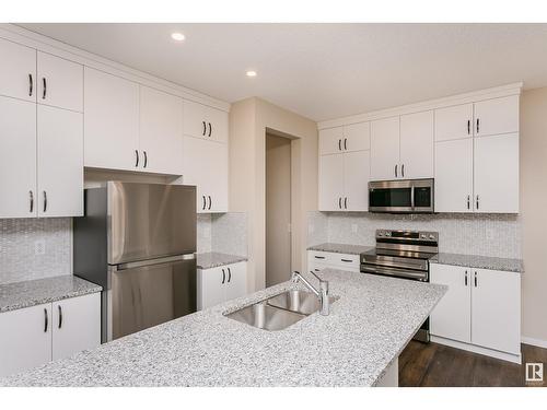 20516 22 Ave Nw, Edmonton, AB - Indoor Photo Showing Kitchen With Double Sink With Upgraded Kitchen